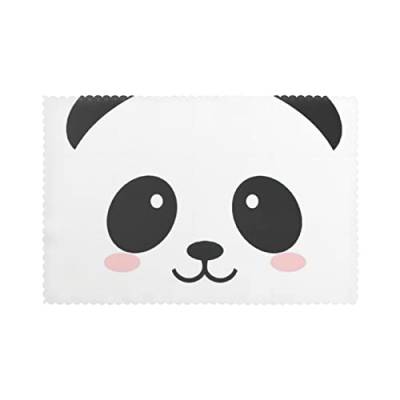 Panda-Tischsets mit schönem Kopfdruck, 15,2 x 45,7 cm, leicht zu reinigen, hitzebeständig, wasserdicht, erschwinglich von PartyUnix