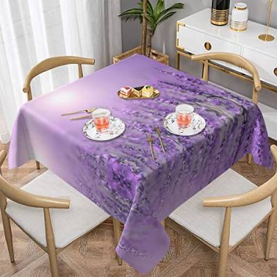 PartyUnix Romantische Tischdecke, Lavendel, rund, 152,4 x 152,4 cm, perfekt für Buffet-Tische, Partys von PartyUnix