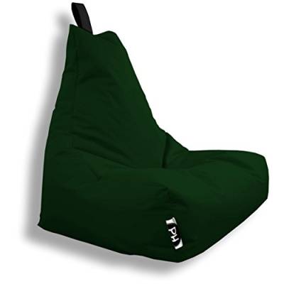 PATCH HOME Patchhome Lounge Sessel XXL Gamer Sessel Sitzsack Sessel Sitzkissen In & Outdoor geeignet fertig befüllt | XXL - Dunkelgrün - in 2 Größen und 25 Farben von PATCH HOME