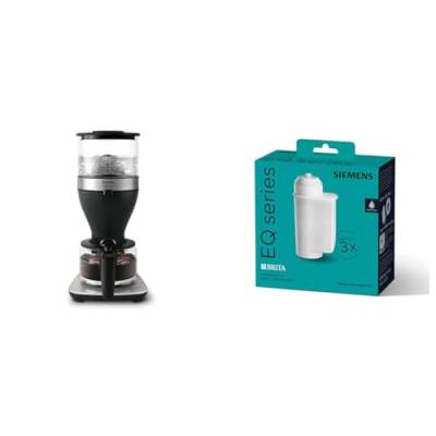 Philips Filterkaffeemaschine – 1.25-Liter-Fassungsvermögen, bis zu 15 Tassen & Siemens BRITA Intenza Wasserfilter TZ70033A,verringert den Kalkgehalt des Wassers von Philips Domestic Appliances
