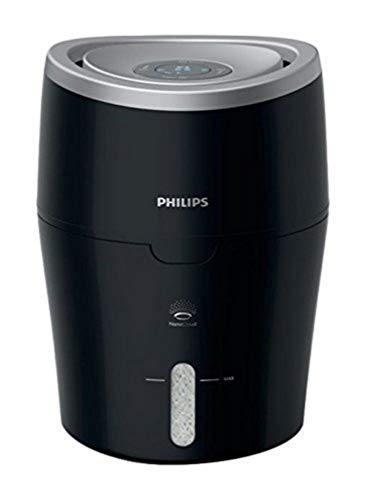 Philips HU4813/10 Luftbefeuchter (bis zu 44m², hygienische NanoCloud-Technologie, leiser Nachtmodus, Automodus) schwarz von Philips Domestic Appliances