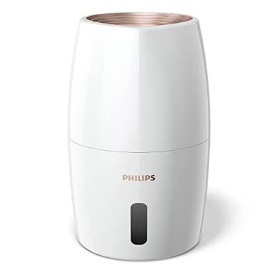 Philips 2000 Series Luftbefeuchter, Befeuchtet Räume bis zu 32 m², 200 ml/h Befeuchtungsrate, Bis zu 99% weniger Bakterien, Automatische Feuchtigkeitseinstellungen, HU2716/10 von Philips Domestic Appliances