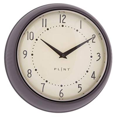 Plint Retro Wanduhr Uhr Küchenuhr Dänisches Design Wall Clock Almost Black von Plint