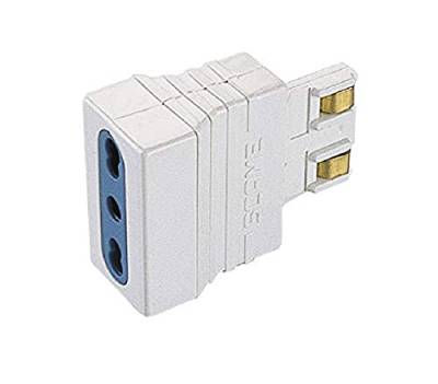 POLY POOL - PP0650Q Einfach-Adapter Lamellenstecker Groß 16A 2P+T - Adapter MAGIC 250V Bivalente Steckdose Italienisch-Deutsch 10A/16A 2P+T - Bivalente Lamellensteckdosenadapter 100% Made in Italy von Poly Pool