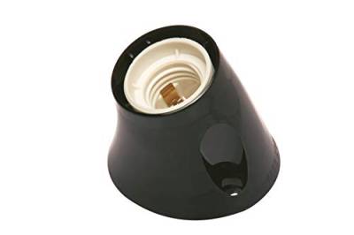 POLY POOL - PP0485.2X Wandlampenfassung E27 - Lampenhalterung mit schrägem Sockel - Lampenfassung E27 mit Federklemmen und Messingkontakten - Kunststofflampenfassung Made in Italy von Poly Pool