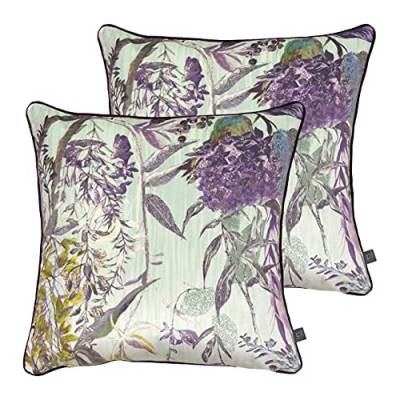 Prestigious Textiles Botaniker Kissen, Polyester, Immergrün, 55 x 55cm, 2 von Prestigious Textiles