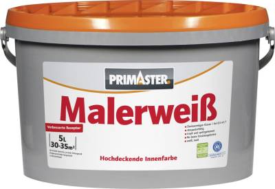 Primaster Malerweiß konservierungsmittelfrei 5 L von Primaster