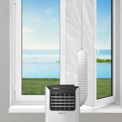 Pro Breeze Fensterabdichtung für Mobile Klimageräte, Klimaanlagen und Wäschetrockner - Air Stop zum Anbringen an Flügelfenstern & Kippfenstern - Fensterabdichtung Klimaanlage, ohne Bohren, 400 x 39 cm von Pro Breeze