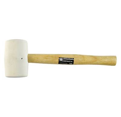 PROREGAL® Hammer Gummihammer Weiß 0,9 kg Holzgriff von PROREGAL®