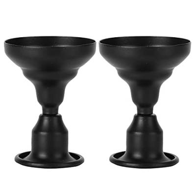 Kerzenständer 2er Set Vintage Kerzenständer Deko Metall Deko Kerzenleuchter Dekorationen für Esszimmer Wohnzimmer Zuhause Hochzeit Halloween Weihnachten[Schwarz] Kerzenständer von Pssopp