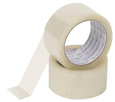 Q-Connect KF17485/ 6er Pack/Verpackungsklebeband 60m Verpackungsband Klebeband Paketklebeband Packband / 48mm x 60m/ Farbe: Transparent/von -10°C bis +60°C von Q-Connect