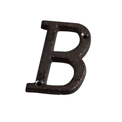 QOKLIYUI Einfach zu installierendes Hausschild mit Metallbuchstaben, verblasst Nicht leicht, langlebig und rostfrei, Hausnummern aus Metallbuchstaben, B17 B von QOKLIYUI