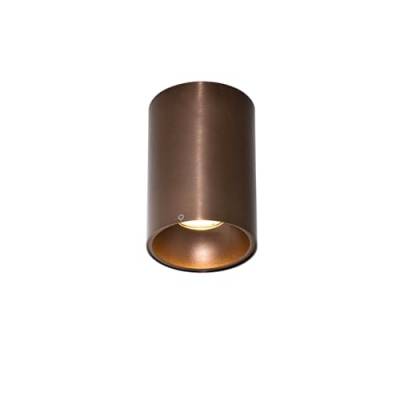 Qazqa - Design Moderner Spot I Spotlight I Deckenspot I Deckenstrahler I Strahler I Lampe I Leuchte in dunkler Bronze – Deep I Wohnzimmer I Schlafzimmer - Aluminium Zylinder - LED geeignet GU10 von Qazqa