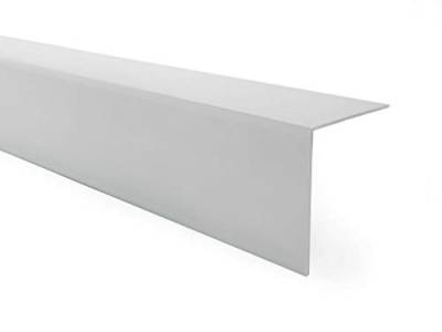 Quest PVC Winkelprofil Kunststoff Selbstklebend Kantenschutz Eckenschutz Eckleiste Winkelleiste, 40x40mm, 150cm, grau von Quest