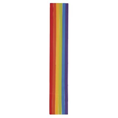 Rayher Wachs-Zierstreifen Regenbogen, 3 Streifen, 20 cm lang, ca. 2,5 cm breit, je Streifen mehrere 1 mm breite Wachszierborten in 6 Farben, Verzierwachs, Wachs zum Kerzen verzieren, 31497000 von Rayher