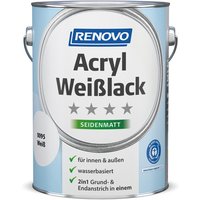 RENOVO Acryl Weißlack seidenmatt, weiß - weiss von RENOVO