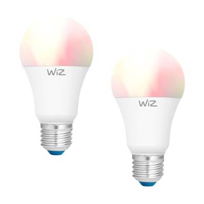 REV LED-Leuchtmittel WiZ, E27, 9W, 2.200-6.500K, WLAN, App-Steuerung, Alexa & Google-Assistant, 2er Set von REV