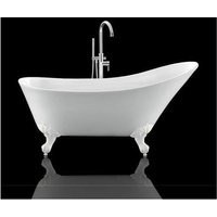 Freistehende Badewanne mit Füßen balmain Adlerfüße weiss 161 cm - Adlerfüße weiss von ROGIER&MOTHES