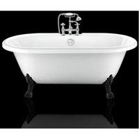 Freistehende Badewanne mit Füßen chelsea Löwenfüße schwarz 154 cm - Löwenfüße schwarz von ROGIER&MOTHES