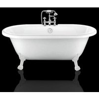 Freistehende Badewanne mit Füßen chelsea Löwenfüße weiss 154 cm - Löwenfüße weiss von ROGIER&MOTHES