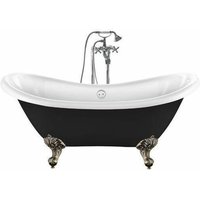 Freistehende Badewanne mit Füßen darlington schwarz Adlerfüße altbronze 175 cm - Adlerfüße altbronze von ROGIER&MOTHES