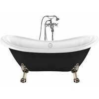 Freistehende Badewanne mit Füßen darlington schwarz Löwenfüße altbronze 175 cm - Löwenfüße altbronze von ROGIER&MOTHES