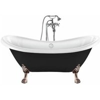 Freistehende Badewanne mit Füßen darlington schwarz Löwenfüße altkupfer 175 cm - Löwenfüße altkupfer von ROGIER&MOTHES