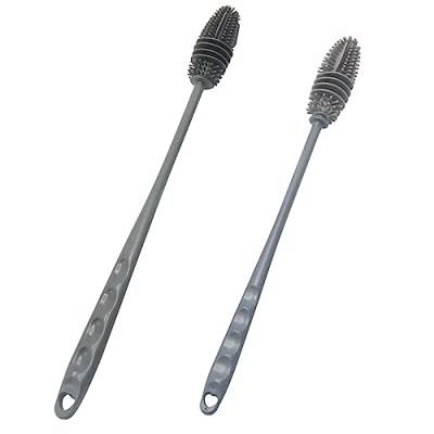 2 Stück Flaschenbürste Silikon Reinigungsbürste Lang Spülbürste Bürste Glasbürste Bottle Brush,für Karaffen und Thermoskannen mit schmaler Öffnung(Lange & Kurze Stile) von RZMZBY