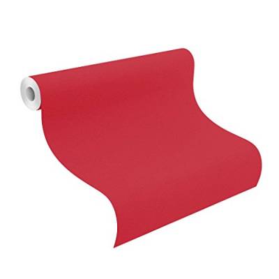 Rasch Tapeten Rasch Vlies-Tapete, Uni in rot, 607710 von Rasch Tapeten