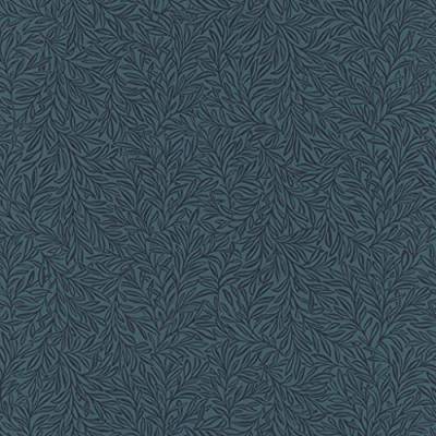 Rasch Tapeten 552300 - Einfarbige Vliestapete aus der Kollektion Salisbury mit zierlichen Zweigen in mattem Blau mit leichter Struktur – 10,05m x 53cm (L x B) von Rasch