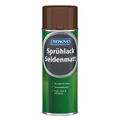 Sprühlack RAL 8011 Nussbraun 400 ml Seidenmatt Renovo von Renovo