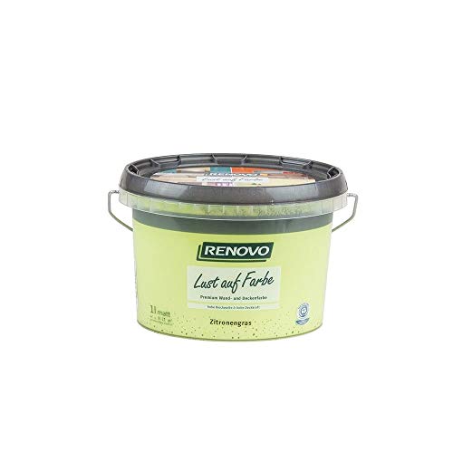 Trendfarbe Zitronengrass 1 L Renovo Lust auf Farbe - Wandfarbe Deckenfarbe von Renovo