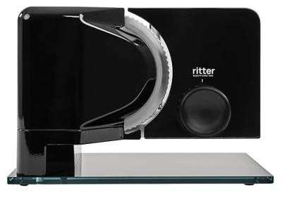 ritter sono 2 Elektrischer Allesschneider & Brotschneidemaschine aus Metall mit ECO-Motor, Made in Germany, Schwarz von Ritter