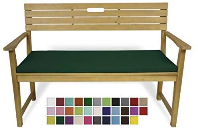 Rollmayer Bankkissen Bankauflage Sitzkissen Bankpolster Auflage für Bänke in Haus und Garten Kollektion Vivid, 1 Stück (Flaschengrün 26, 120x50x4cm) von Rollmayer