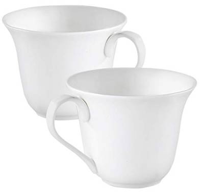 Rosenstein & Söhne Herztasse: 2er-Set Porzellan-Tassen in Herzform (Henkel-Tasse für Kaffee, Tasse für Tee, Valentinstag) von Rosenstein & Söhne