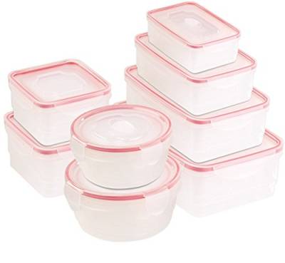 Rosenstein & Söhne Vorratsdosen BPA frei: 8 Frischhaltedosen-Set mit Clip-Deckel, BPA-frei (BPA freie Vorratsdosen, Gefrierbox, Frischhalte) von Rosenstein & Söhne
