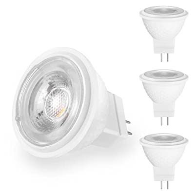 RuLEDne LED GU4 MR11 Reflektorlampe Keramik Lampenbecher, 4W, 390 Lumen Ersetzt 25 30 35 Watt Halogenlampen, Farbwiedergabeindex Ra>83, Warmweiß 2700K， 120°Ausstrahlungswinkel, 4er-Pack von RuLEDne