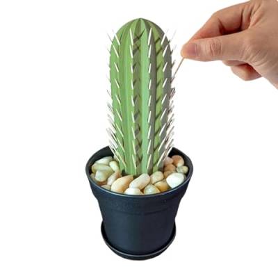 3D-gedruckter Kaktus-Zahnstocherspender, saftiger Kaktus-Zahnstocherhalter,Menschen, die Pflanzen nicht am Leben erhalten können - Kreatives saftiges 3D-gedrucktes Kaktus-Design für Restaurants, Cafés von Ruhnjyg