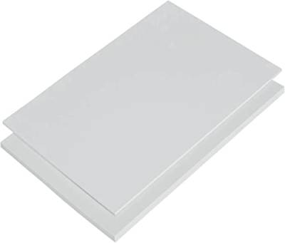 PVC Platte Hart PVC Zuschnitt in verschiedenen Maßen | WEIß | UV-Stabil | VERSCHIEDENE STÄRKEN | TOP QUALITÄT | (2 Stück | 20 x 30cm, 4mm WEIß) von S-Polytec