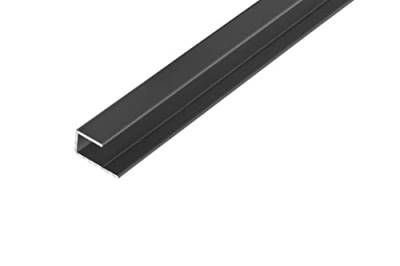 S-Polytec Aluminium U- Profil, Alu Abschlussprofil, Aluprofil für Doppelstegplatten, HPL- Platten, Laminat 8mm, ANTHRAZIT, verschiedene Längen Größen (8mm Anthrazit, U- Profil (1 Meter), 10) von S-Polytec