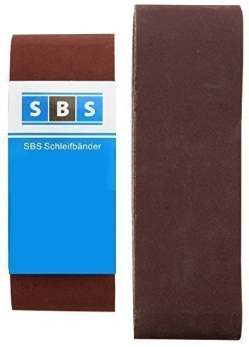 SBS Schleifbänder | 75 x 533mm | Korn 180 | 10 Stück | Bandschleifer | für Holz und Metall von SBS