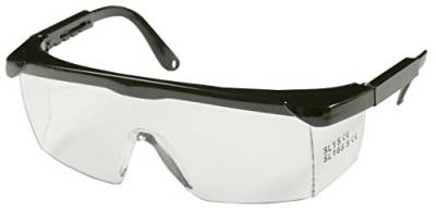 SBS® Schutzbrille | schwarz | verstellbare Bügel | mit optimalen Front- und Seitenschutz | Arbeitsschutzbrille | CE EN166 von SBS