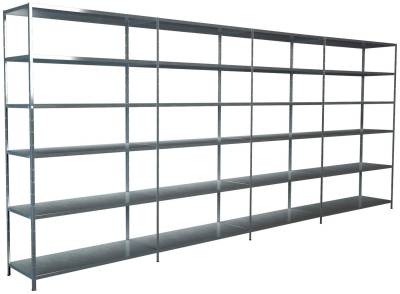 SCHULTE Regalwelt Steckregal Stecksystem Grund- und 3x Anbauregale, Metall verzinkt, 2300x3800x350 mm, 24 Böden von SCHULTE Regalwelt