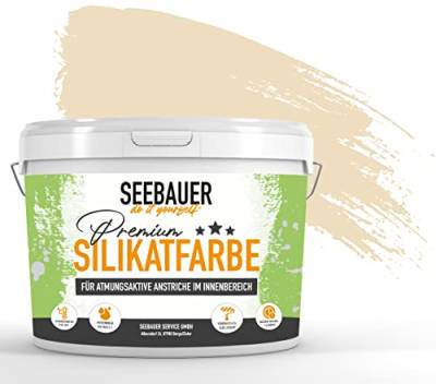 SEEBAUER diy® Silikatfarbe Braun für Innen (No. 629 Toscana Valley 2,5 Liter) Mineralfarbe Brauntöne hohe Deckkraft von SEEBAUER diy