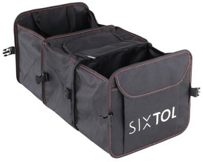 SIXTOL CAR COMPACT 5 THERMO Kofferraum-Organizer, 5 Fächer, Thermotasche, faltbar, Kofferraumtasche, Zusammenklappbarer Auto Organizer Kofferraum mit Fächern von SIXTOL