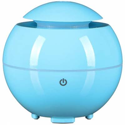 SIXTOL Globe Aroma Diffusor blau Glanz 150ml | Ultraschall-Luftbefeuchter | Zur Luftbefeuchtung und Durchduftung von Zuhause, Schlafzimmer, Büro | Aromatherapie | Für ätherische Öle von SIXTOL