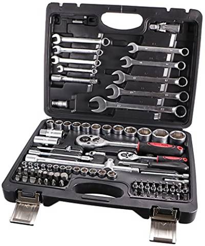 SIXTOL Werkzeugset | Professionelles Mehrzweck Werkzeugset für Heimwerker in der Werkstatt (82 Gola set) von SIXTOL