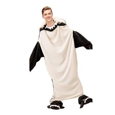 SKUDA Hai-Decke - Decke mit Kapuze - Tragbarer Flanell-Hoodie mit niedlichem Hai-Motiv, superweiche, gemütliche Decke für Erwachsene, leichte Hai-Schlafdecke für Erwachsene und Kinder von SKUDA