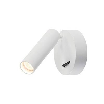 SLV LED Strahler KARPO dreh- und schwenkbar | Design Wand- und Deckenleuchte | LED Spot, Deckenstrahler, Decken-Lampen, Wand-Lampe, Wand-Leuchte |mit Premium-LED | mit Schalter, weiß, 3000K von SLV