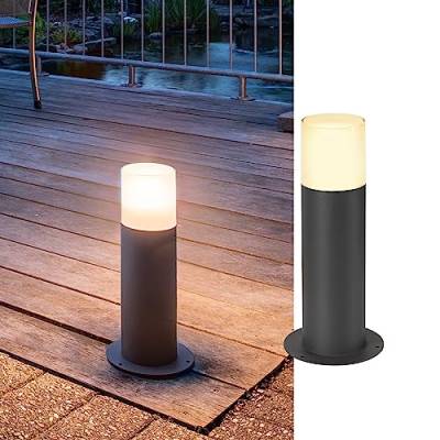 SLV Stehleuchte GRAFIT 30 / Außen-Beleuchtung für Wege, Wände, Eingänge, LED Outdoor Garten-Lampe / E27 IP44 11W anthrazit von SLV